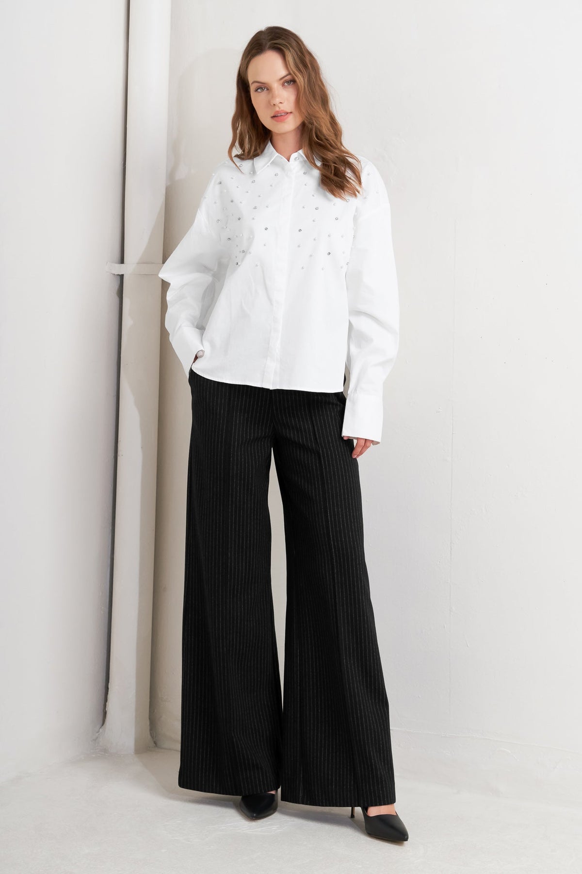 CRYSTAL TOUCH WOVEN SHIRT