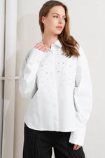 CRYSTAL TOUCH WOVEN SHIRT