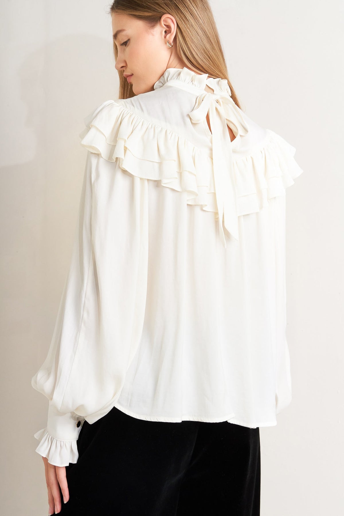 EDWARDIAN WALTZ WOVEN TOP