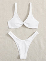 ZTVitality Solid Tie Sexy Bikini 2021 Hot Sale Padded Bra High Leg Bandage Push Up Bikini Set Brazilian Swimsuit Women Swimwear