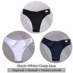 3Pcs/Set Cotton Women Briefs Sexy Low Rise Panties Female Seamless Underwear Breathable Underpants Girls M-XL Intimates Lingerie