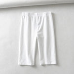 sexy women cotton high waist elastic pure color slim Knee-Length biker shorts female