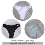 3Pcs/Set Cotton Women Briefs Sexy Low Rise Panties Female Seamless Underwear Breathable Underpants Girls M-XL Intimates Lingerie