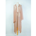 Women Transparent Kimono Golden Beach Cover Up Long Dress Swimwear Bathing Suit Beachwear Cardigan Summer Robe De Plage