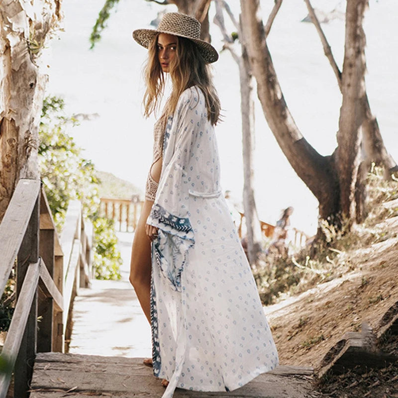 Crochet White Knitted Beach Cover Up Dress Tunic Long Pareos Bikinis Cover Ups Swim Cover Up Robe Plage Beachwear