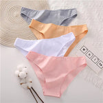 Women Cotton Briefs Panties Ladies M-2XL Underwear Sexy Low Waist Panti Female Seamless Lingerie Girls Plus Size Soft Intimates
