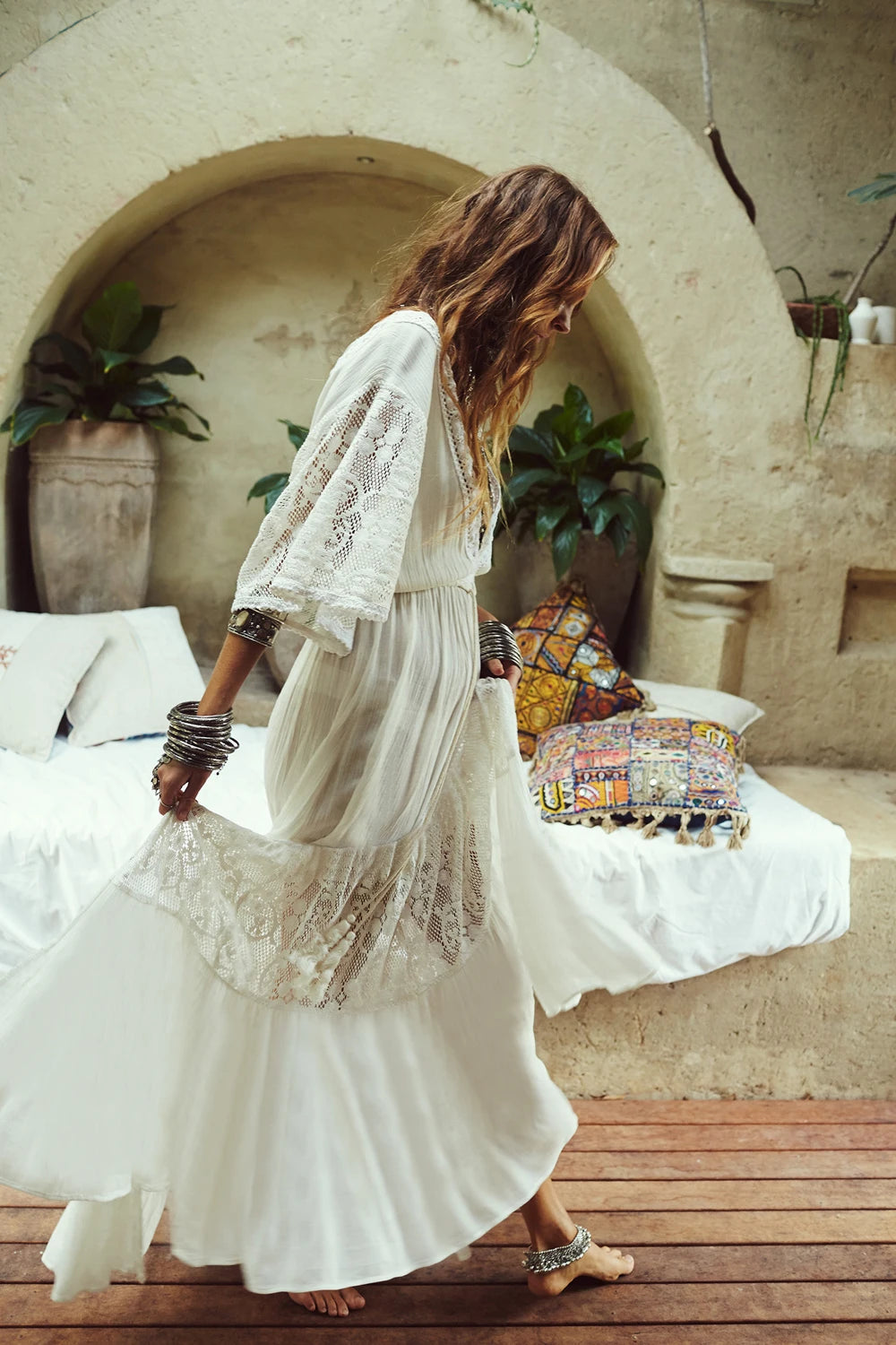 Crochet White Knitted Beach Cover Up Dress Tunic Long Pareos Bikinis Cover Ups Swim Cover Up Robe Plage Beachwear