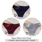 FINETOO M-2XL Women Cotton Underwear 3Pcs/set Comfortable Panties Ladies Plus Size Underpants Solid Color Briefs Female Lingerie