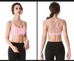 New Fitness Sports Bra for Women Push Up Cross Back Shockproof Running Gym Training Workout Yoga Underwear Crop Tops