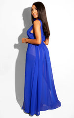 Loose Chiffon Beach Dress Sexy Women Solid Elegant Split Summer Maxi Dress Vestidos