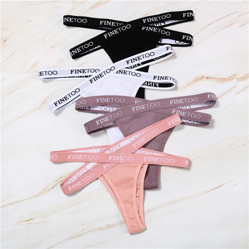 1PC FINETOO Women Panties Front Cross Cotton Lingerie Sexy Low WaistColor Thongs Ladies Underwear Fashion Soft Underpants