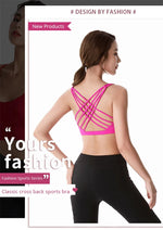 New Fitness Sports Bra for Women Push Up Cross Back Shockproof Running Gym Training Workout Yoga Underwear Crop Tops