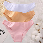 Women Cotton Briefs Panties Ladies M-2XL Underwear Sexy Low Waist Panti Female Seamless Lingerie Girls Plus Size Soft Intimates