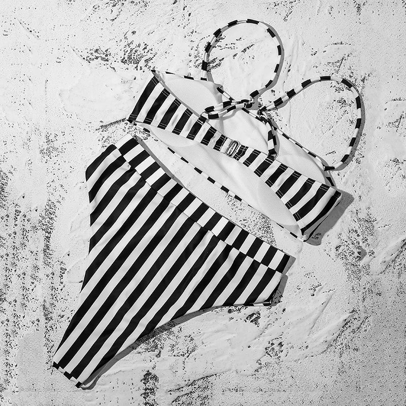 ZTVitality Sexy Bikinis Solid Push Up Bikini 2021 Hot Sale Padded Bra Straps High Waist Swimsuit Female Swimwear Women Biquini