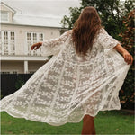 Crochet White Knitted Beach Cover Up Dress Tunic Long Pareos Bikinis Cover Ups Swim Cover Up Robe Plage Beachwear