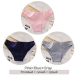 FINETOO M-2XL Women Cotton Underwear 3Pcs/set Comfortable Panties Ladies Plus Size Underpants Solid Color Briefs Female Lingerie