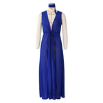 Loose Chiffon Beach Dress Sexy Women Solid Elegant Split Summer Maxi Dress Vestidos