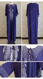 2026 Indie Folk Embroidered Short Sleeve Summer Dress Cotton Tunic Beach Kaftan Women Beachwear Swimsuit Cover Up Robe de plage
