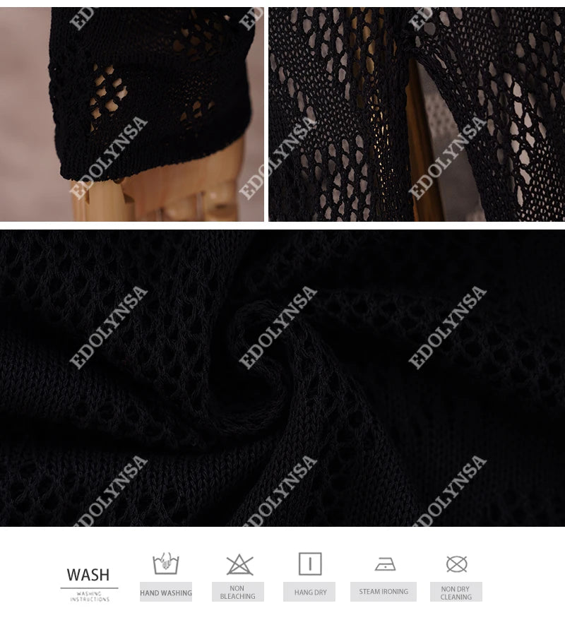 New Arrivals Sexy Beach Cover up Crochet Women Swimwear Rash Guard Beach Kaftan Wrap Dress Robe de Plage Saida de Praia #Q194