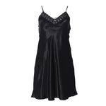 Women Ice Silk Cool Nightgown Pyjamas Sexy V Neck Sleepwear Nightwear