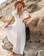 Crochet White Knitted Beach Cover Up Dress Tunic Long Pareos Bikinis Cover Ups Swim Cover Up Robe Plage Beachwear