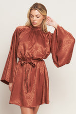 BY ANY MEANS WOVEN SATIN MINI DRESS