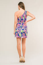 LOVE GROWS HERE WOVEN MINI DRESS