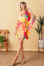 EASY WAY OUT WOVEN KAFTAN MINI DRESS