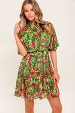 CLEAN AESTHETIC WOVEN MINI DRESS