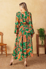 SUNNYSIDE FLORALS WOVEN MIDI DRESS