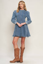 YOUR SWEETIE DENIM MINI DRESS