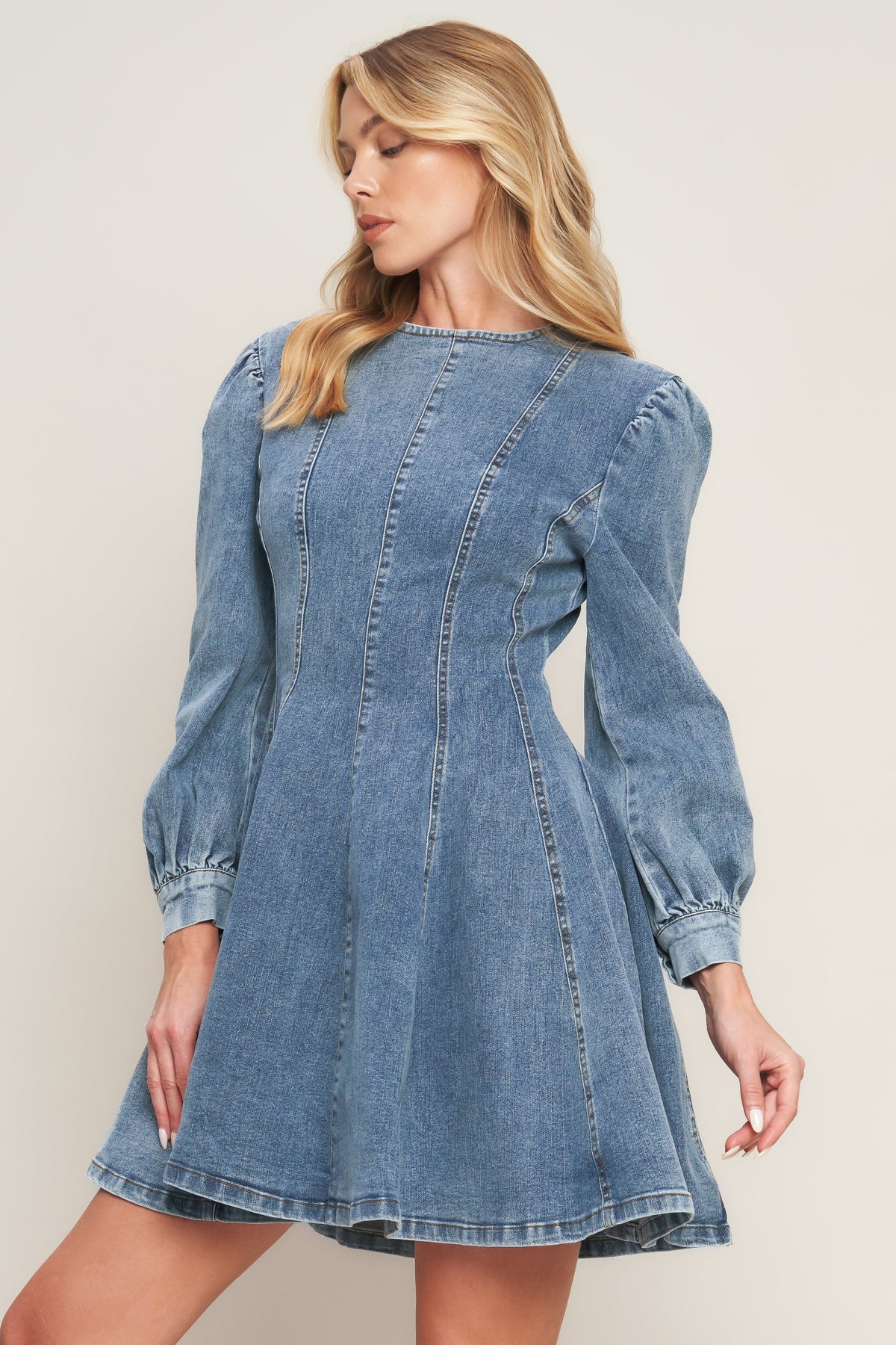 YOUR SWEETIE DENIM MINI DRESS