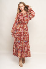 FOREST PARK WOVEN MIDI DRESS