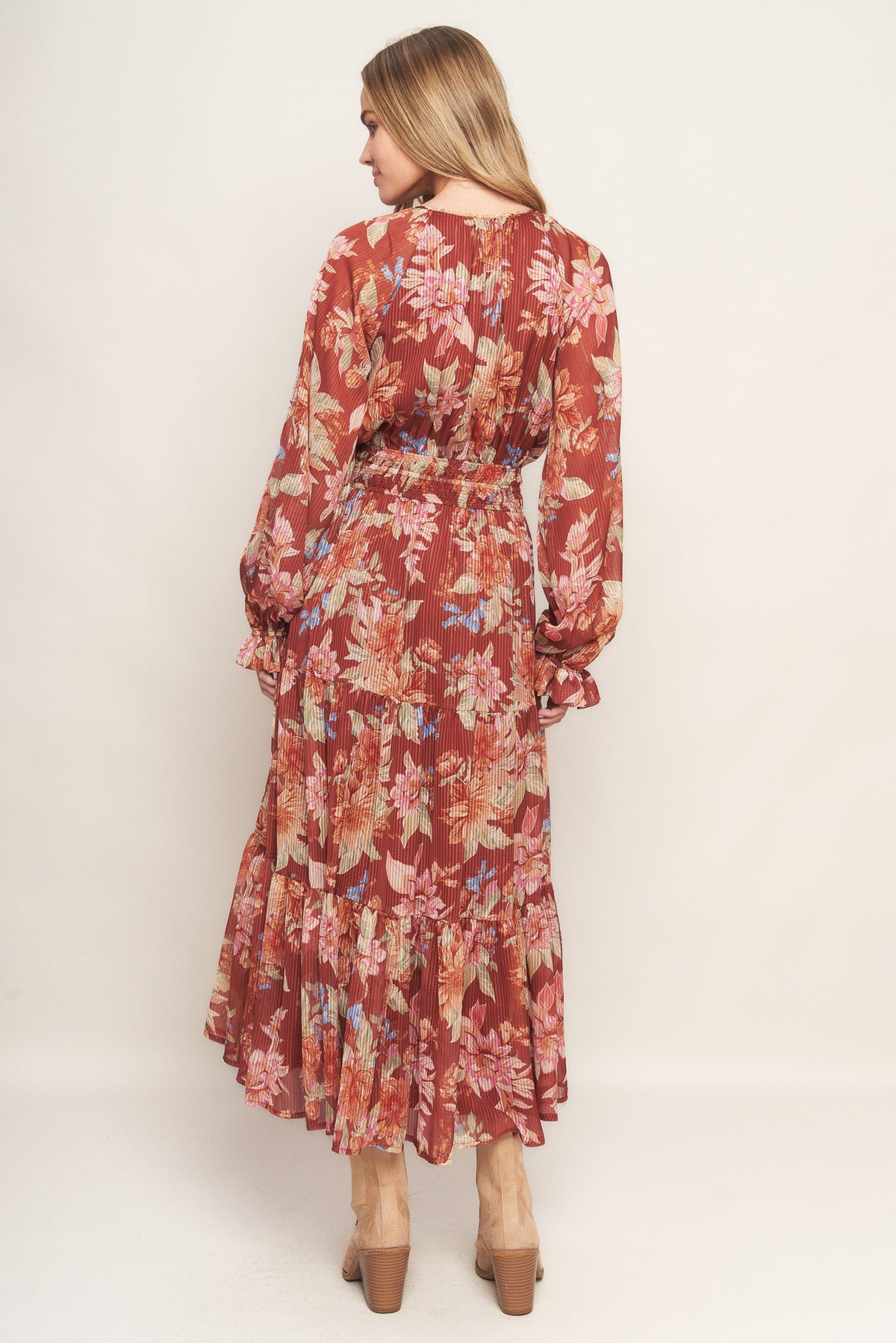 FOREST PARK WOVEN MIDI DRESS