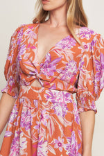 MEADOW SERENADE WOVEN MIDI DRESS