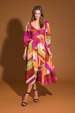 FLORAL CASCADE WOVEN MINI DRESS