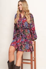 FLORAL BLISS WOVEN MINI DRESS