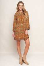 CROSS MY MIND WOVEN MINI DRESS