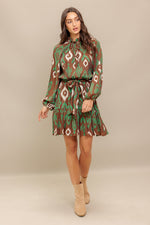 WILD TERRACOTTA WOVEN MINI DRESS