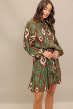WILD TERRACOTTA WOVEN MINI DRESS