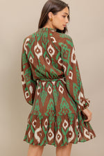 WILD TERRACOTTA WOVEN MINI DRESS