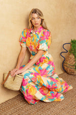SWEET SOIREE WOVEN MIDI DRESS