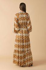 CELESTIAL CASCADE WOVEN MAXI DRESS