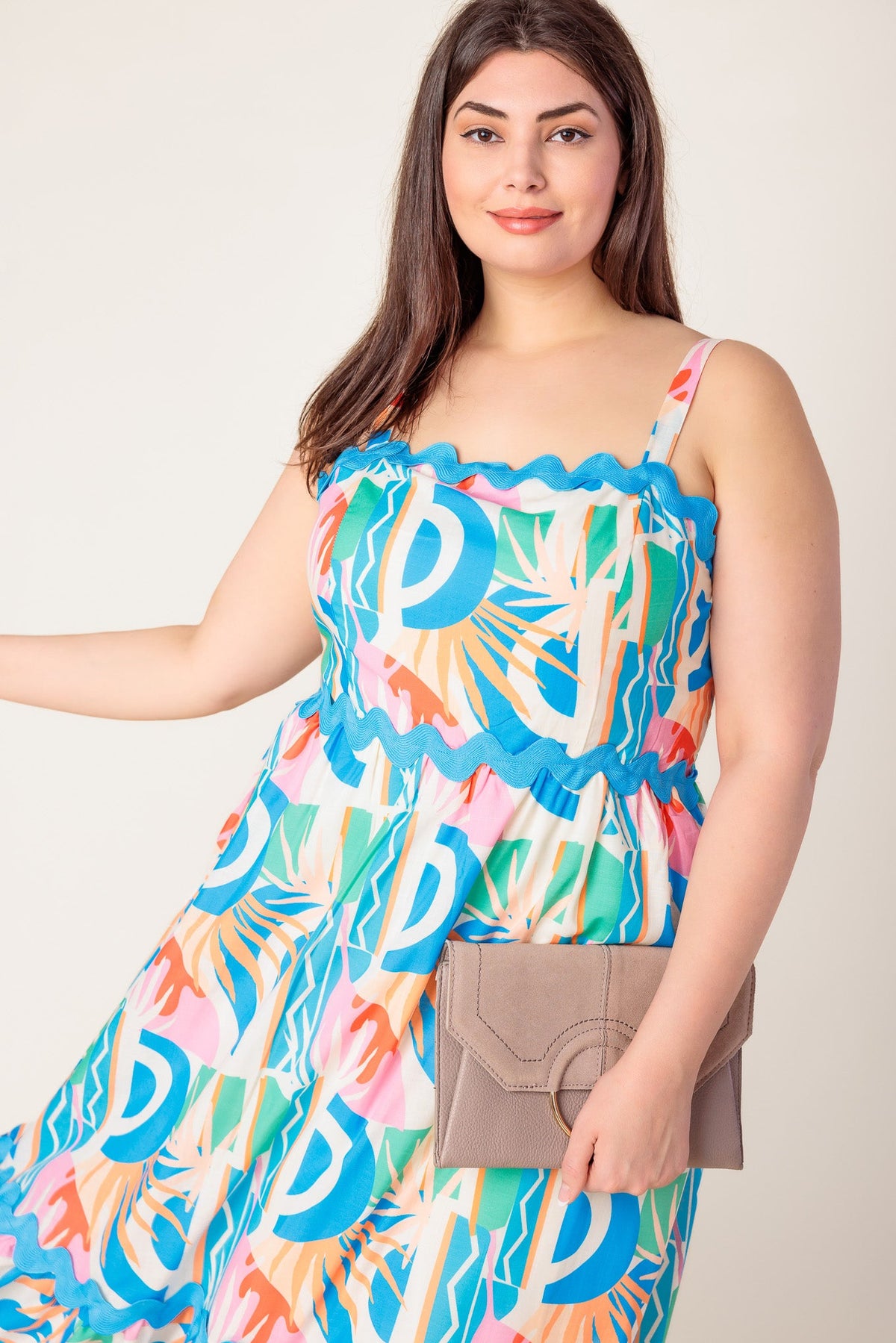 A HEAD START WOVEN MIDI DRESS