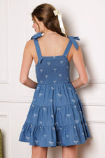 DUSK ENCHANTMENT WOVEN MINI DRESS