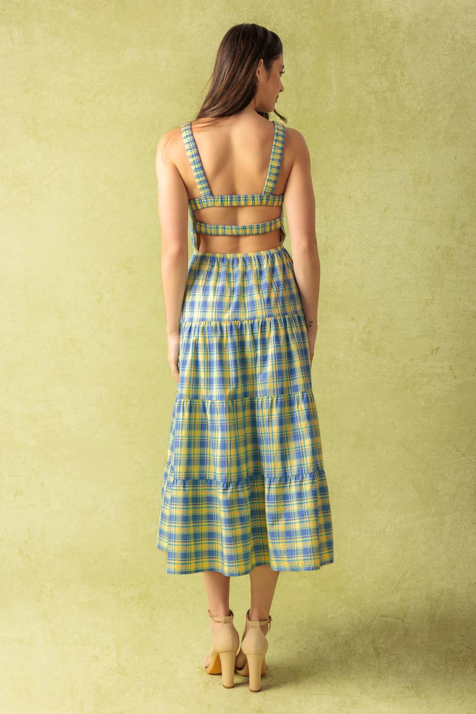 START ALL OVER WOVEN MIDI DRESS