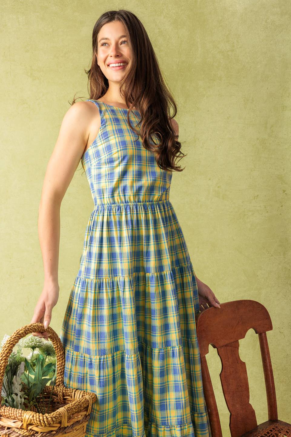 START ALL OVER WOVEN MIDI DRESS