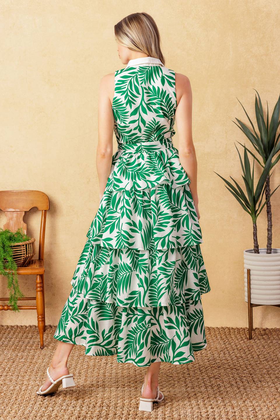 PARK AVENUE WOVEN WOVEN MIDI DRESS