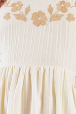 TOTAL CRUSH CREAM WOVEN MIDI DRESS