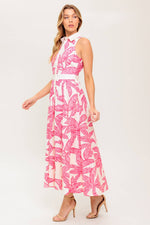 WHISPER IN BLOOM WOVEN MIDI DRESS